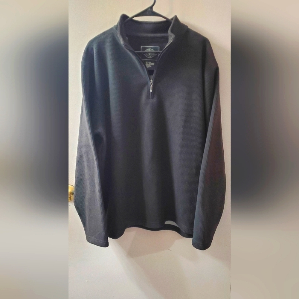 Charles River Apparel Black Half-Zip Pullover Sweater